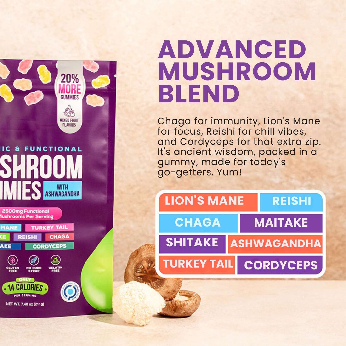 Natural Dash Mushroom Gummies